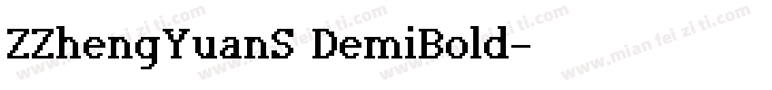 ZZhengYuanS DemiBold字体转换